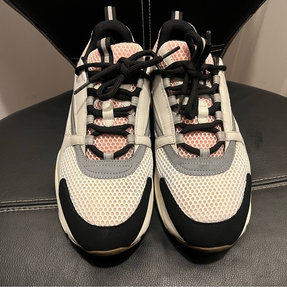Dior B22 Mens Sneakers - Black White and Pink